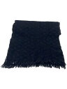 【中古】LOUIS VUITTON◆エシャルプ・モノグラムクラシック_モノグラム_BLK/ウール/BLK/メンズ【服飾雑貨他】
