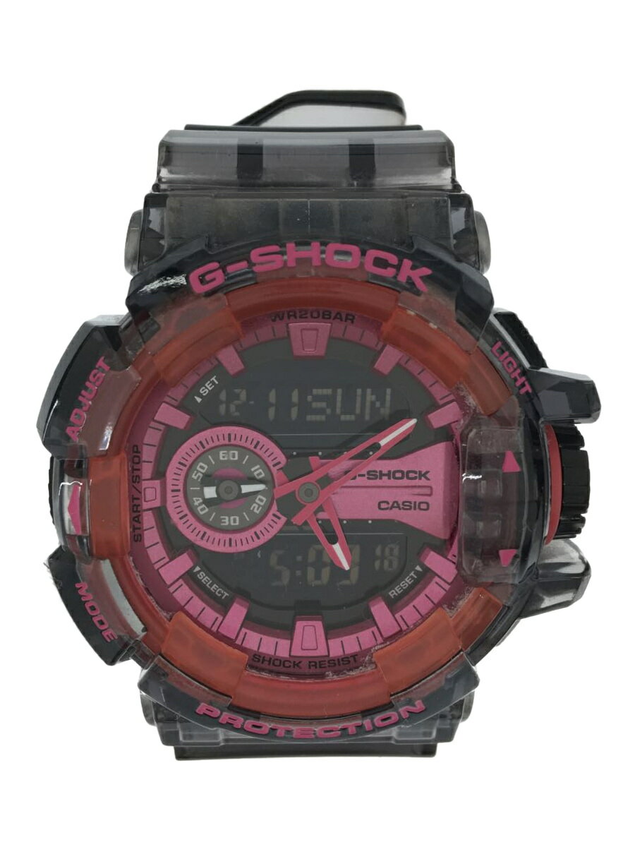 【中古】CASIO◆クォーツ腕時計・G-SHOCK/デジアナ/PNK【服飾雑貨他】