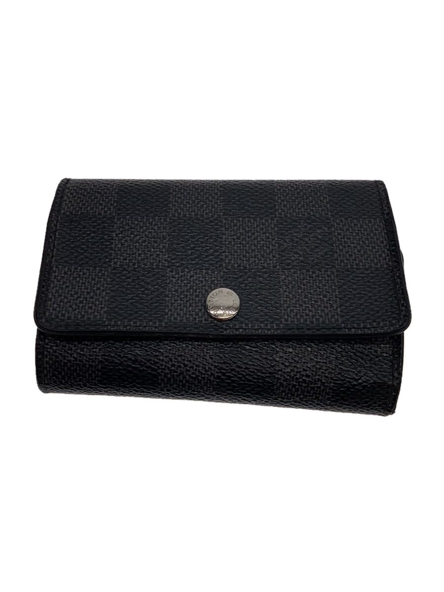 Leather - 【中古】LOUIS VUITTON◆ミュルティクレ6_ダミエ・グラフィット_BLK/PVC/BLK/モノグラム/メンズ【服飾雑貨他】
