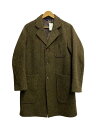 【中古】Needles Sportswear◆裏地ブランケット/コート/FREE/ウール/KHK/ヘリンボーン【メンズウェア】