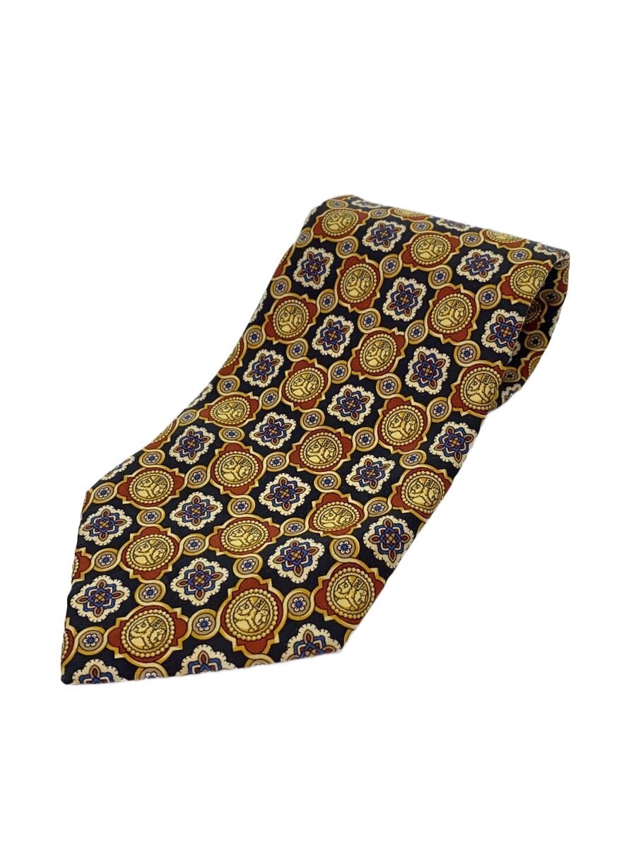 FENDI - 【中古】FENDI◆ネクタイ/シルク/ゴールド/総柄/メンズ【服飾雑貨他】