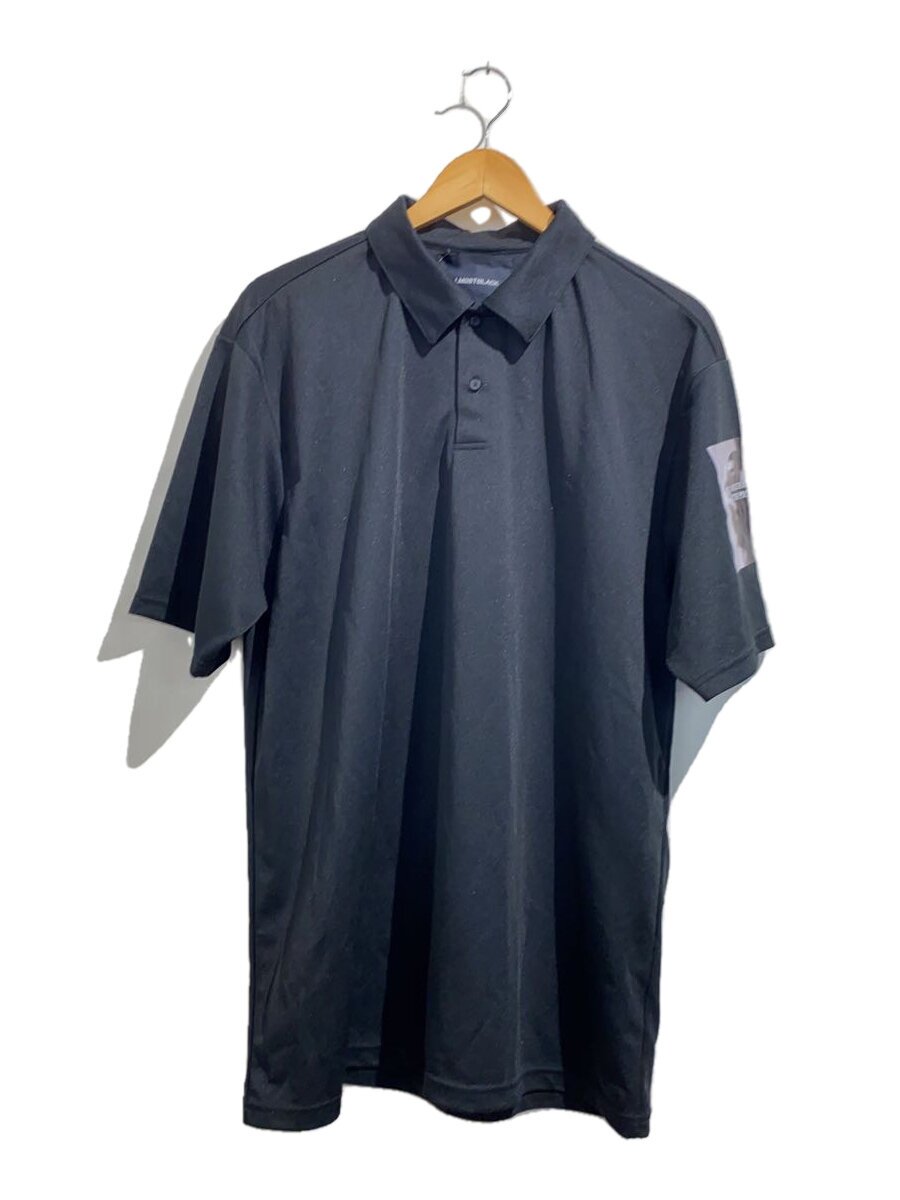 【中古】ALMOSTBLACK◆×UMBRO/ポロシャツ/2/ポリエステル/BLK【メンズウェア】