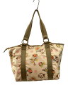 【中古】LESPORTSAC◆トートバッグ/ポリエステル/BEG/花柄【バッグ】