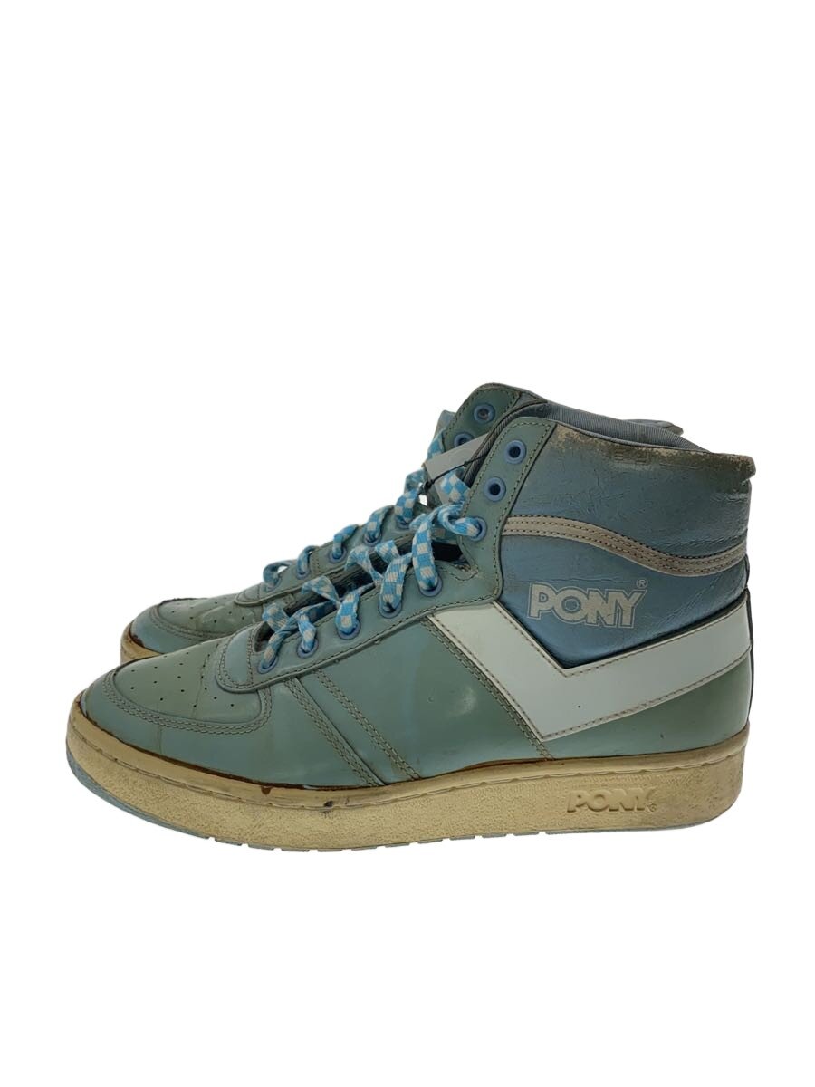 【中古】PONY◆ハイカットスニーカー/80s/BLU/状態考慮【シューズ】