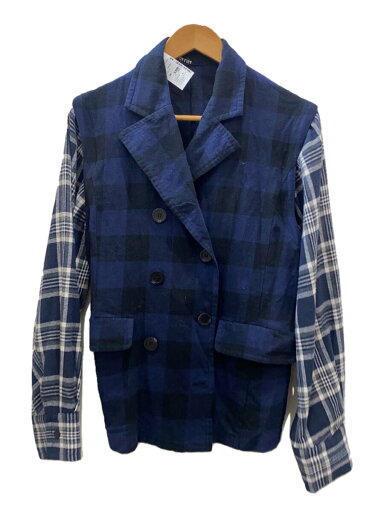 【中古】AULA(AULA AILA)◆ジャケット/0/コットン/BLU/チェック/1223-02016//【レディースウェア】 【中古】AULA(AULA AILA)◆ジャケット/0/コットン/BLU/チェック/1223-02016//【レディースウェア】