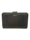 【中古】FURLA◆BABYLON/バビロン/2つ折り財布/レザー/ブラック/レディース/PCX9UNO B30000【服飾雑貨他】