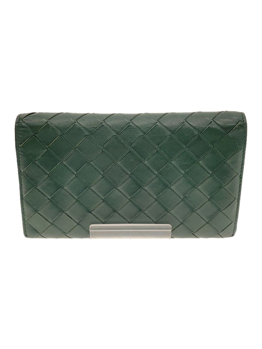 【中古】BOTTEGA VENETA◆長財布/レザー/GRN/メンズ/629680//【服飾雑貨他】