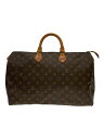 【中古】LOUIS VUITTON◆1)スピーディ40_モノグラム・キャンバス_BRW/PVC/BRW【バッグ】