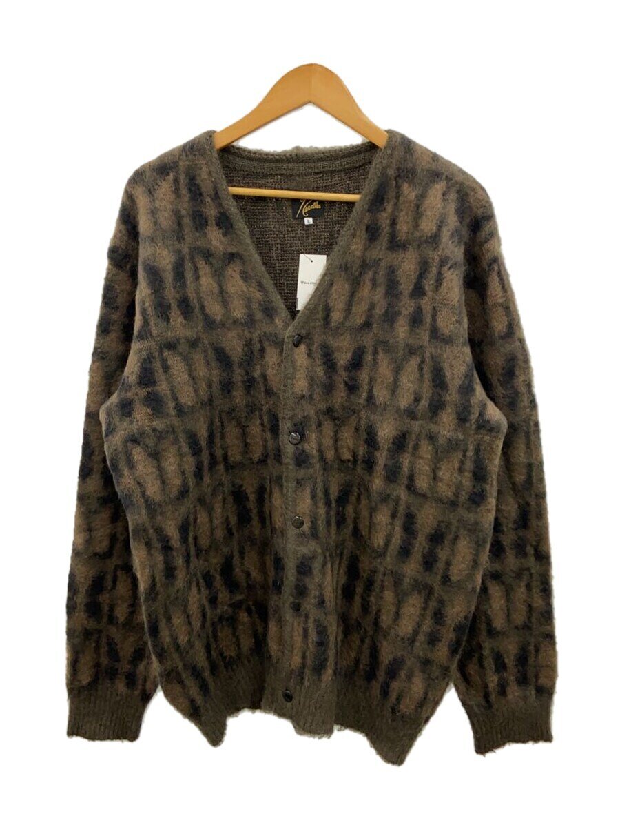 【中古】Needles◆23AW/Mohair Cardigan -Papillon-/カーディガン/L/モヘア/BRW/NS279【メンズウェア】