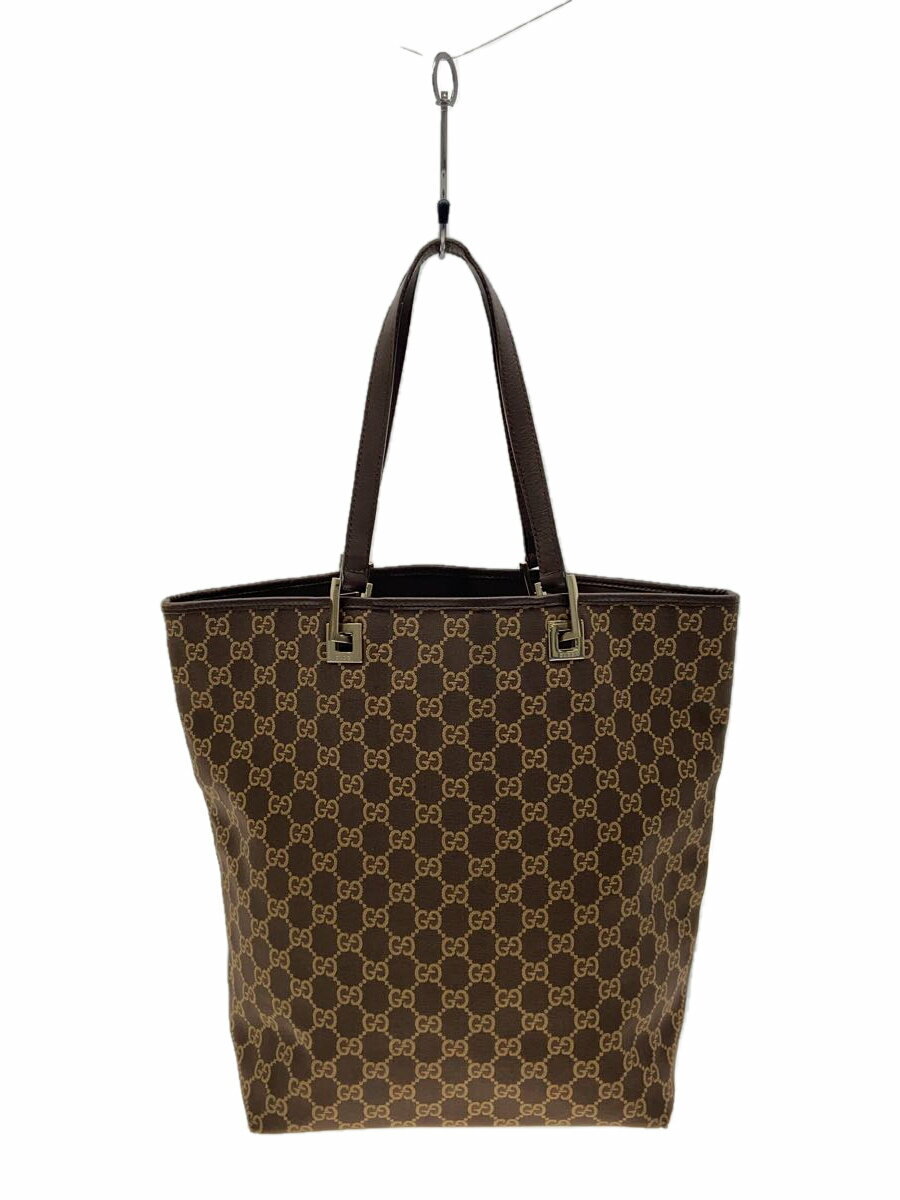 【中古】GUCCI◆トートバッグ_GGキャンバス/キャンバス/BRW【バッグ】