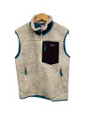 【中古】patagonia◆フリースベスト/M/ポリエステル/CRM/23048FA23【メンズウェア】