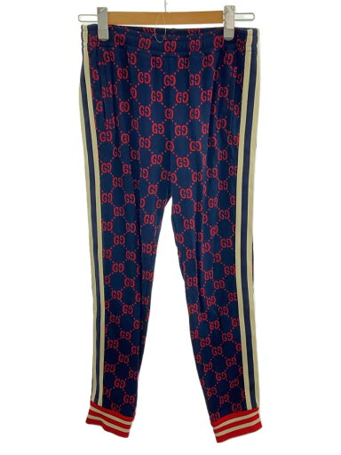 【中古】GUCCI◆GG Jacquard Sweat Pants/ボトム/M/コットン/NVY/総柄/496920-X9L13【メンズウェア】 【中古】GUCCI◆GG Jacquard Sweat Pants/ボトム/M/コットン/NVY/総柄/496920-X9L13【メンズウェア】