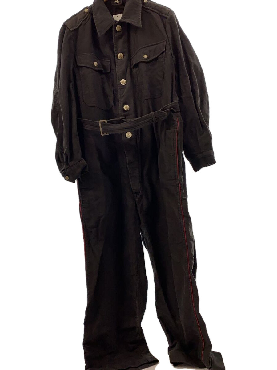 【中古】推定50s/オランダ/ブラックモールスキン/ジャンプスーツ/オールインワン/52/コットン/BLK/無地//【メンズウェア】