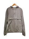 【中古】ICE CREAM◆アノラックパーカージャケット/XL/コットン/GRY/ストライプ/ICJP203X006【メンズウェア】