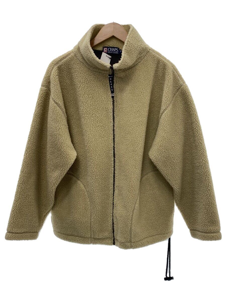 【中古】CHAPS RALPH LAUREN◆フリースジャケット/M/ポリエステル/BEG【メンズウェア】