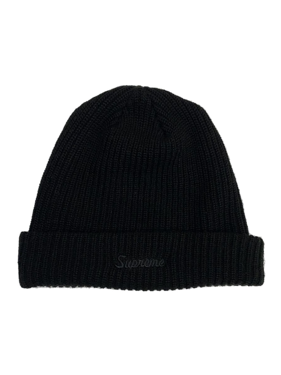 【中古】Supreme◆ニットキャップ/--/アクリル/BLK/無地/メンズ//【服飾雑貨他】