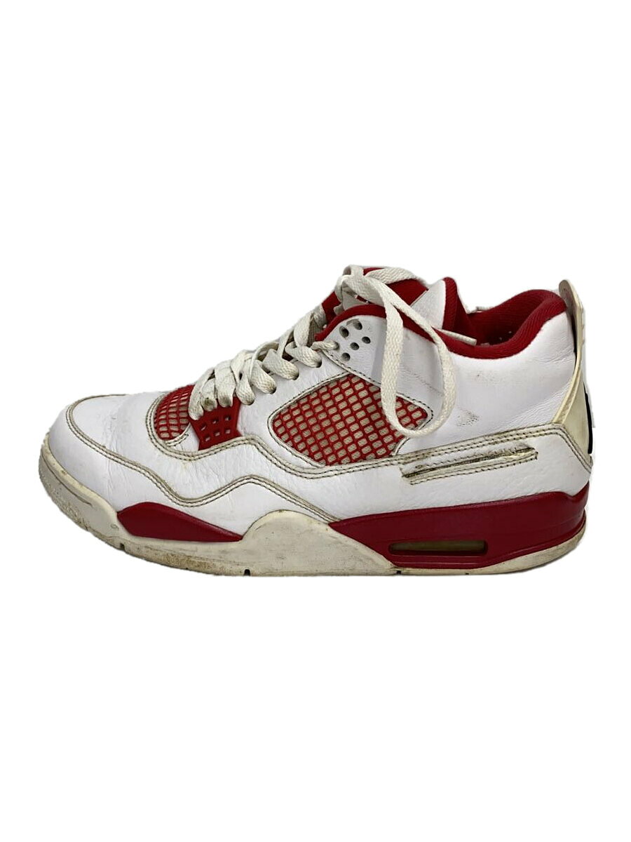 NIKE◆AIR JORDAN 4 RETRO/エアジョーダンレトロ/ホワイト/308497-106/26.5cm/WHT/レ//