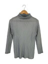 【中古】PLEATS PLEASE ISSEY MIYAKE◆RIB PLEATS OCTOBER/3/ポリエステル/GRY/PP43FK333【レディースウェ...
