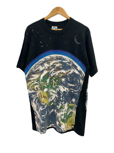 【中古】LIQUID BLUE◆Tシャツ/93年/地球/L/コットン/BLK//【メンズウェア】 【中古】LIQUID BLUE◆Tシャツ/93年/地球/L/コットン/BLK//【メンズウェア】
