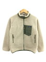 【中古】patagonia◆ジャケット/XL/ポリエステル/BEG【キッズ】