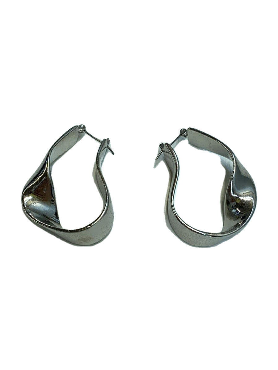 šPRANK PROJECTPlatinum Coated Logo Plate Twisted Earring/ԥ/SLV/...