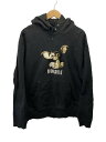 【中古】X-girl◆パーカー/L/コットン/BLK/105241012017GREMLINS SWEAT HOODI/【レディースウェア】