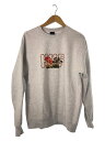 【中古】HUF◆スウェット/L/コットン/GRY/プリント【メンズウェア】