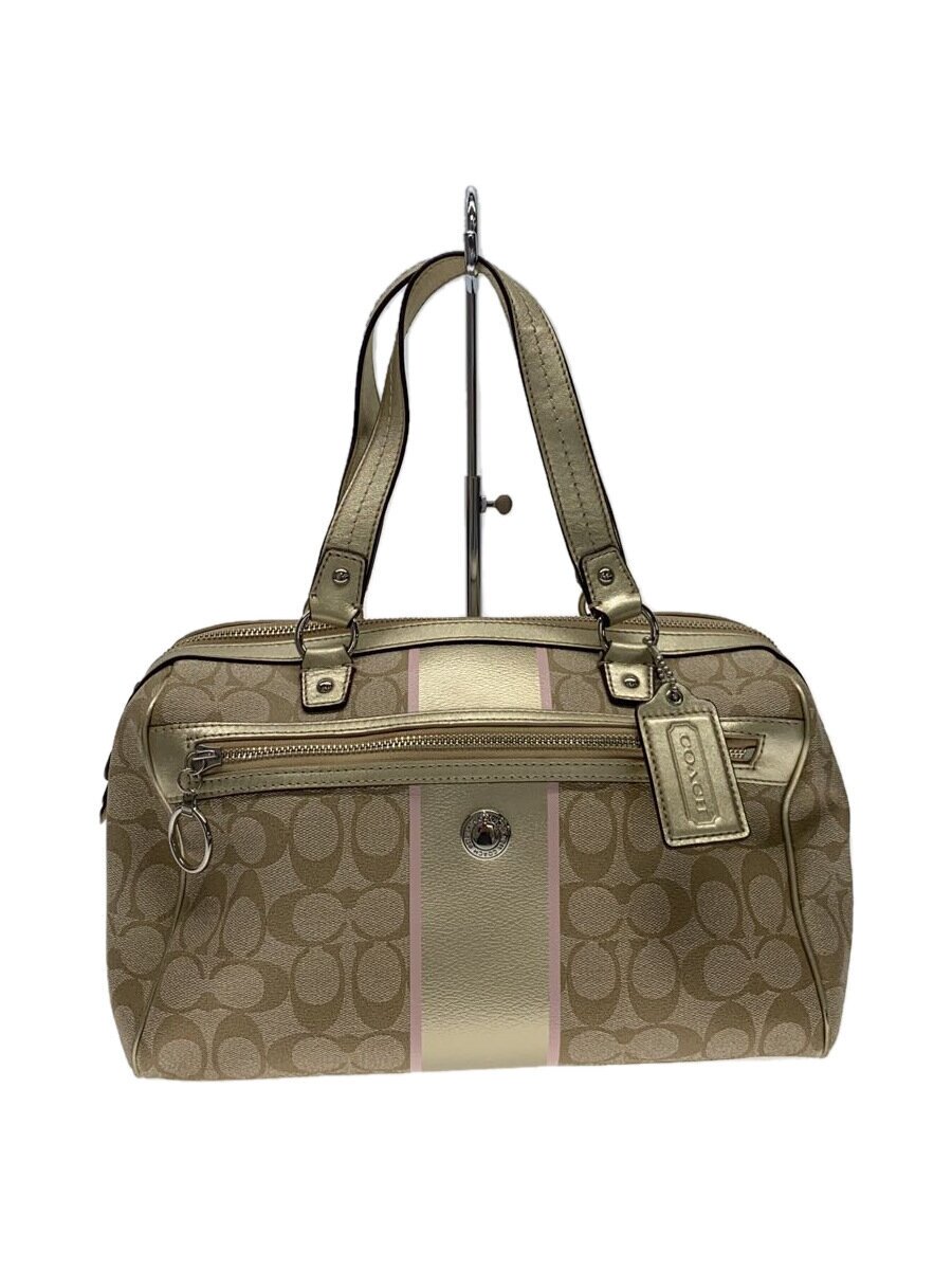 COACH - 【中古】COACH◆シグネチャーボストン【バッグ】