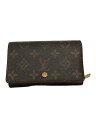 【中古】LOUIS VUITTON◆ルイヴィトン/M61736/ポルト・フォイユ・トレゾール_モノグラム・キャンバス/ブラウン【服飾雑貨他】