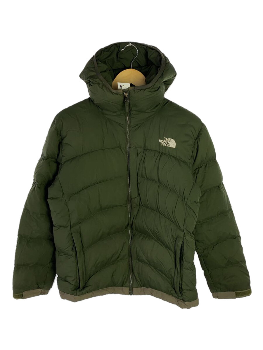 【中古】THE NORTH FACE◆ダウンジャケット/S/ナイロン/KHK/無地【メンズウェア】