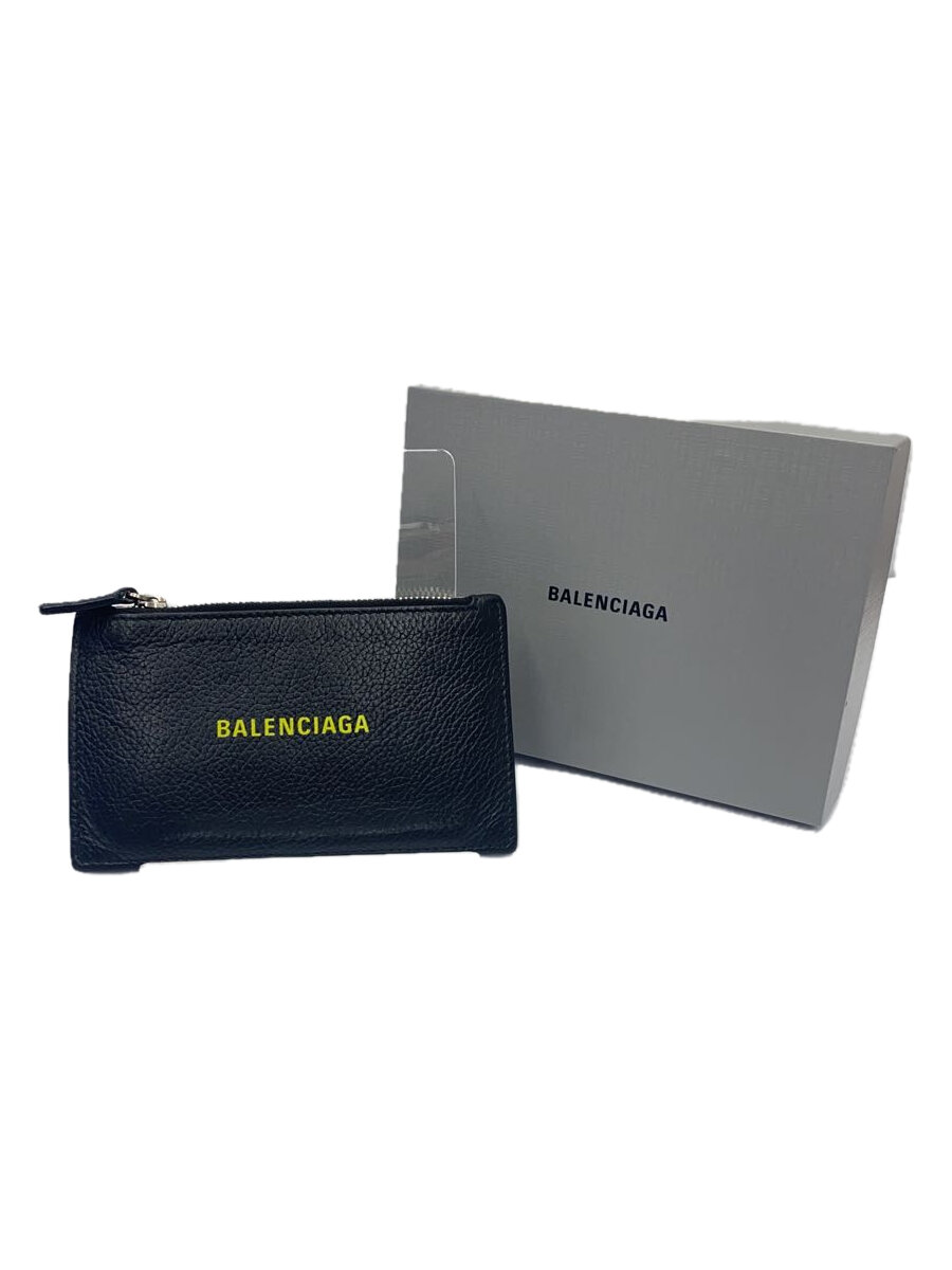 【中古】BALENCIAGA◆コインケース/レザー/BLK/無地/メンズ/594311【服飾雑貨他】