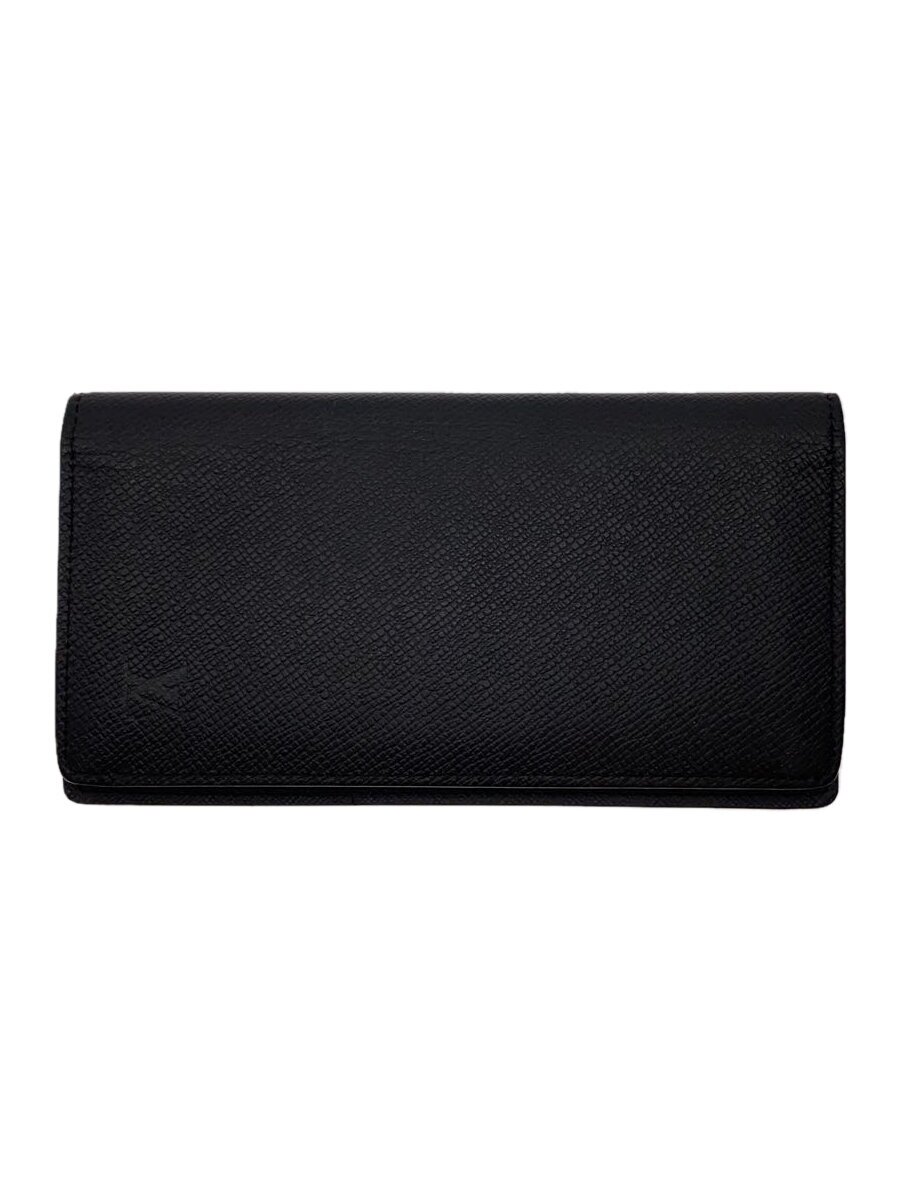 【中古】LOUIS VUITTON◆ポルト・フォイユ・ブラザ_タイガ_BLK/牛革/BLK/メンズ//【服飾雑貨他】