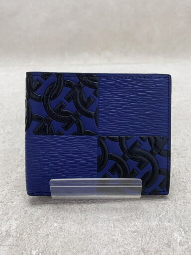 【中古】Salvatore Ferragamo◆2つ折り財布/レザー/NVY/メンズ【服飾雑貨他】 【中古】Salvatore Ferragamo◆2つ折り財布/レザー/NVY/メンズ【服飾雑貨他】