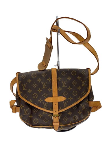 【中古】LOUIS VUITTON◆1)ソミュール30_モノグラム・キャンバス_BRW/PVC/BRW/総柄【バッグ】 【中古】LOUIS VUITTON◆1)ソミュール30_モノグラム・キャンバス_BRW/PVC/BRW/総柄【バッグ】