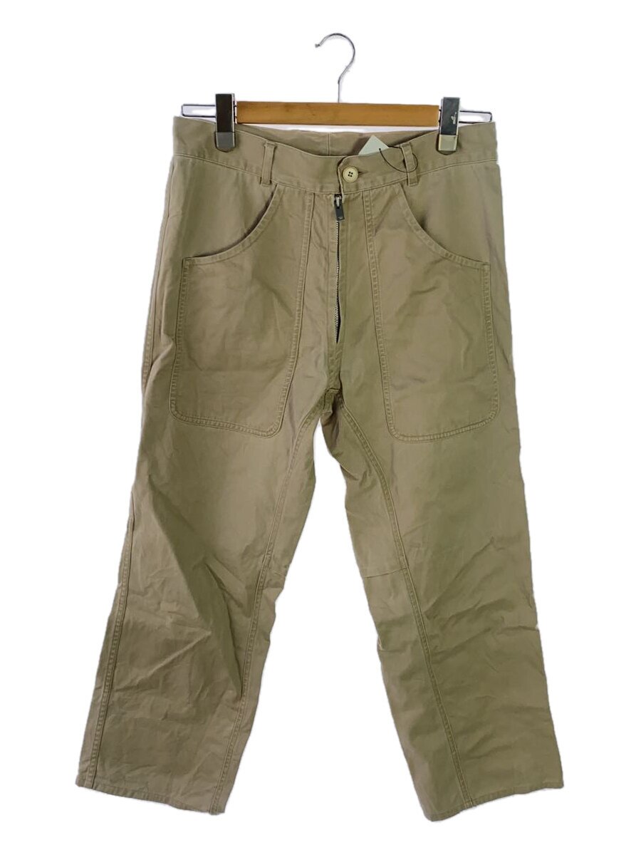 【中古】Maison Margiela◆17SS ベイカーパンツ ボトム/46/コットン/BEG/無地【メンズウェア】