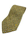 【中古】dunhill◆ネクタイ/シルク/YLW/総柄/メンズ【服飾雑貨他】