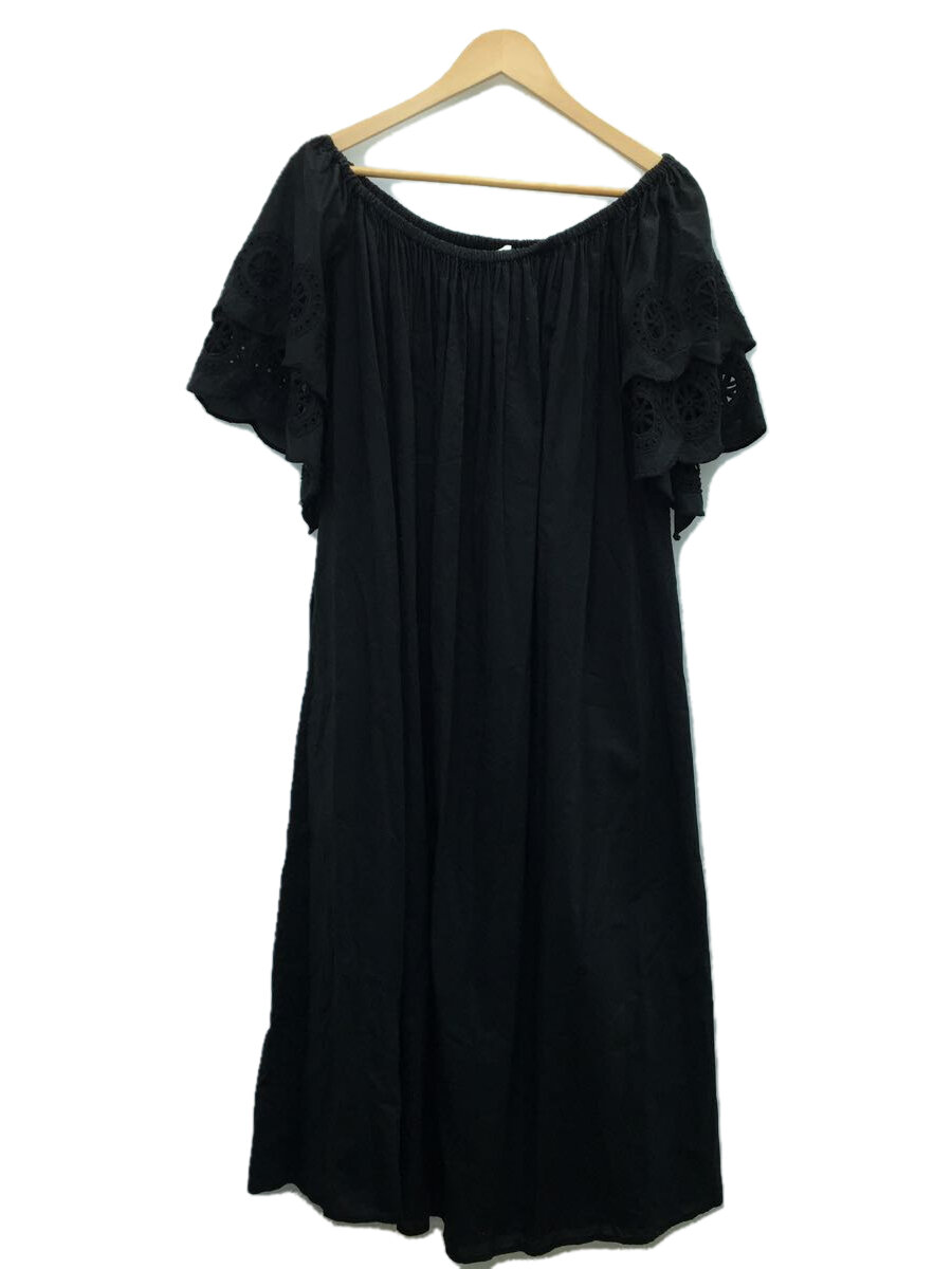 Merlette◆半袖ワンピース/XS/コットン/ブラック/581-8157009//