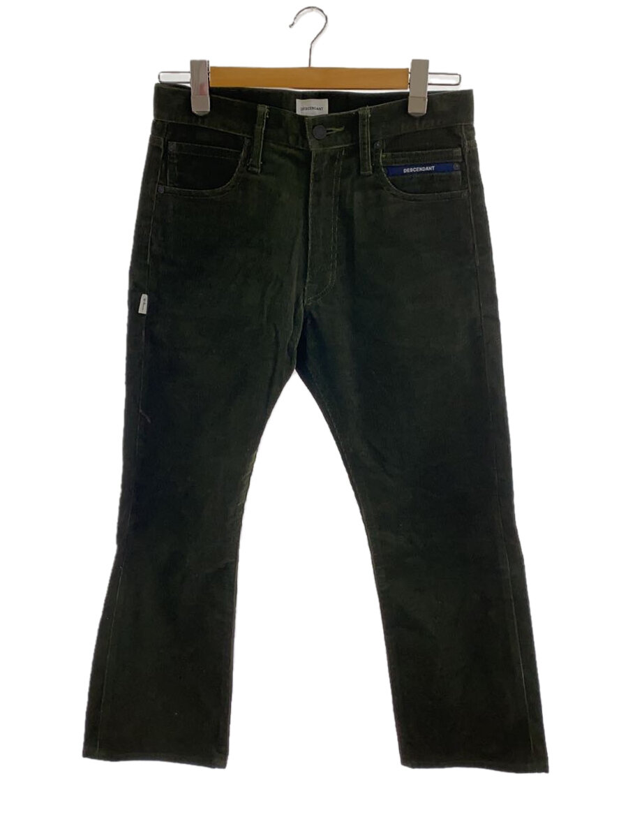 【中古】DESCENDANT◆ストレートパンツ/1/コットン/KHK/コーデュロイ【メンズウェア】