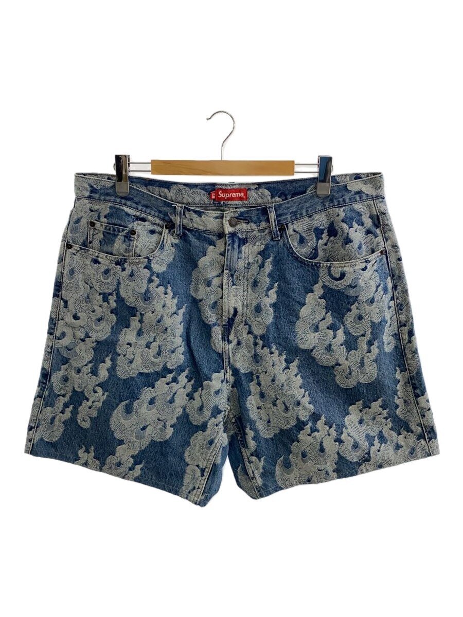 【中古】Supreme◆ボトム/38/デニム/IDG/総柄/23SS/flames jacquard baggy denim short//【メンズウェア】