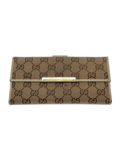 【中古】GUCCI◆長サイフ_GGキャンバス/キャンバス/BRW/レディース【服飾雑貨他】 【中古】GUCCI◆長サイフ_GGキャンバス/キャンバス/BRW/レディース【服飾雑貨他】