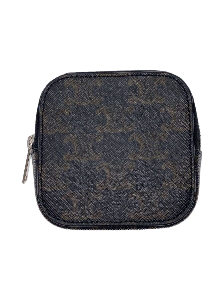 【中古】CELINE◆Triomphe Canvas/コインケース/PVC/BLK/レディース【服飾雑貨他】