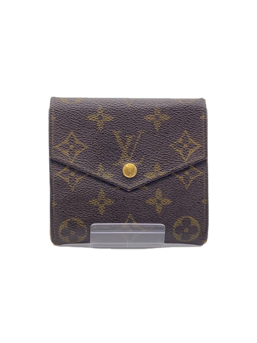 【中古】LOUIS VUITTON◆ポルト・モネ・ビエ・カルト・クレディ_モノグラム・キャンバス_BRW/--/BRW/総柄/メンズ【服飾雑貨他】