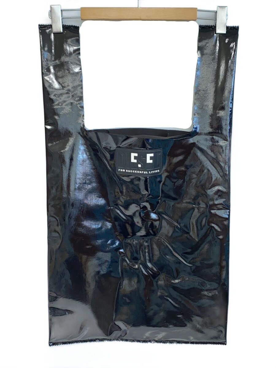 【中古】DIESEL◆トートバッグ/エナメル/BLK//【バッグ】