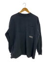【中古】COOTIE◆Open End Yarn Error Fit L/長袖Tシャツ/S/コットン/BLK/CTE-23A302/ブラ【メンズウェア】