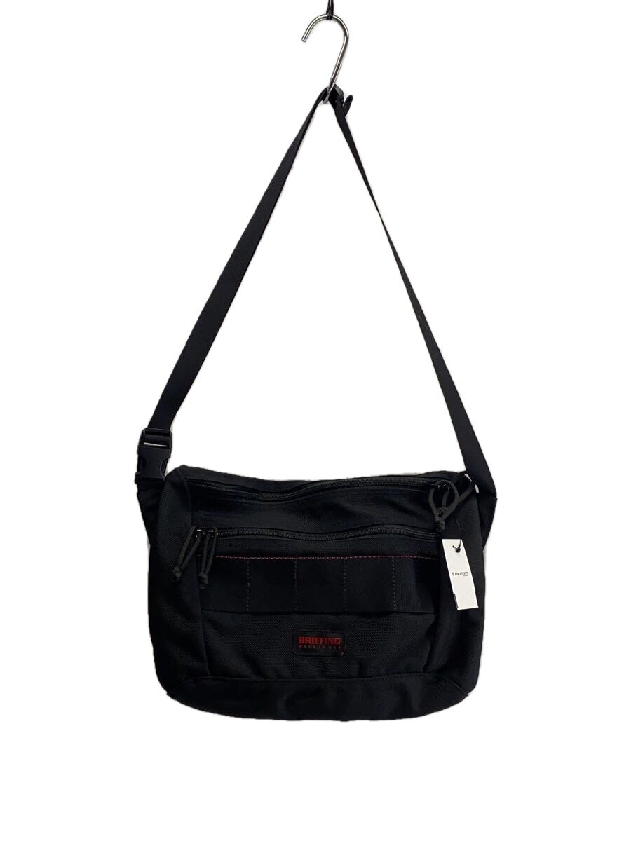 【中古】BRIEFING◆ショルダーバッグ/ナイロン/BLK/無地【バッグ】