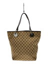 【中古】GUCCI◆トートバッグ_GGキャンバス/キャンバス/BRW/モノグラム/数カ所シミ有【バッグ】
