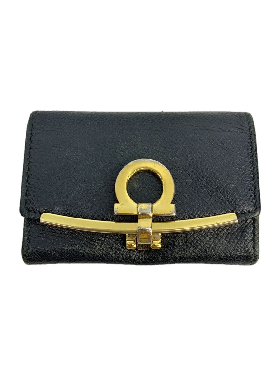 【中古】Salvatore Ferragamo◆キーケース/レザー/BLK/メンズ【服飾雑貨他】