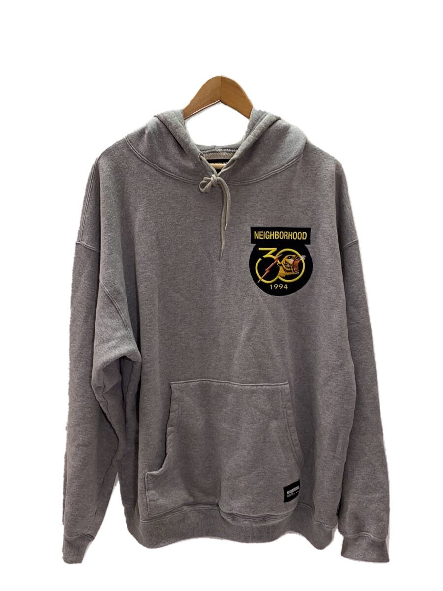NEIGHBORHOOD◆PATCHED SWEATPARKA/パーカー/L/コットン/GRY/241UWNH-CSM01S