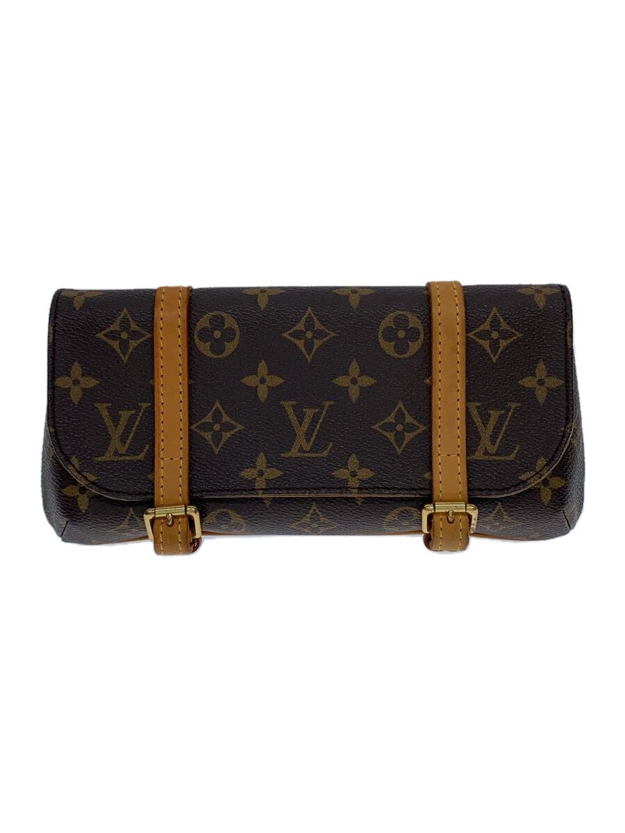 【中古】LOUIS VUITTON◆ポシェット・マレル_モノグラム・キャンバス/PVC/BRW【バッグ】