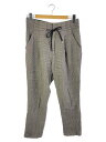 【中古】TOGA PULLA◆ストレートパンツ/1/ウール/GRY/千鳥格子/TP22-FF234【レディースウェア】